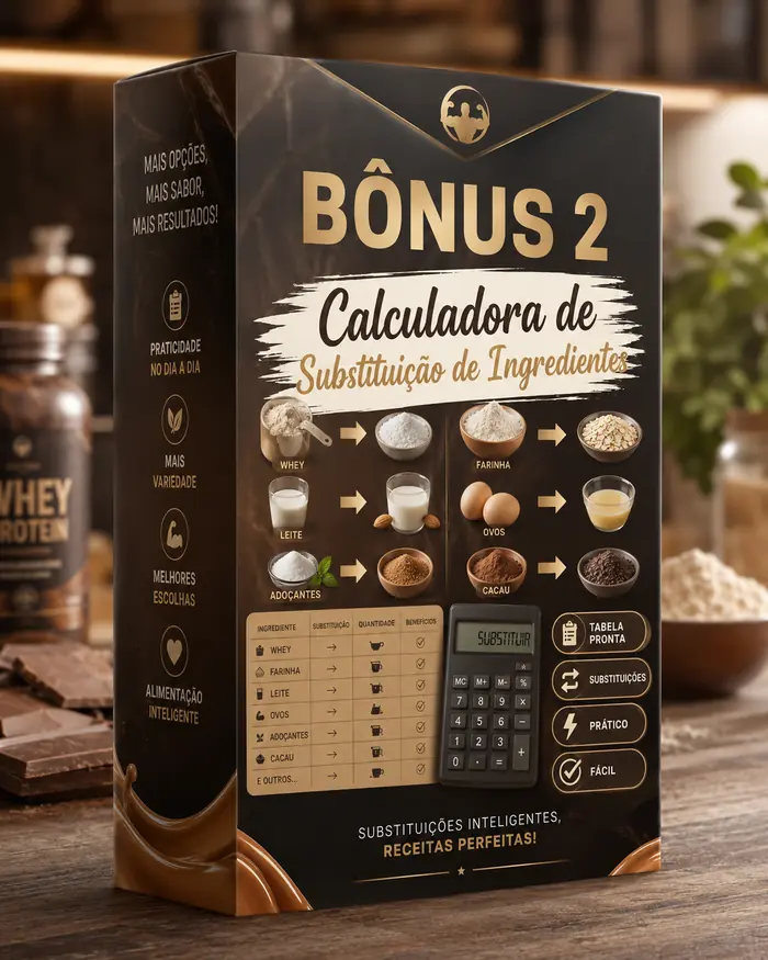 Mockup do bônus Calculadora de Substituição de Ingredientes