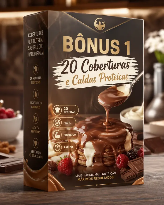 Mockup do bônus 20 Coberturas e Caldas Proteicas